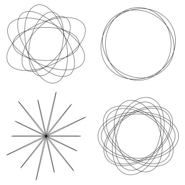 Rastgele daireler, dairesel halkalar geometrik tasarım ögesi