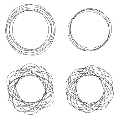 Rastgele daireler, dairesel halkalar geometrik tasarım ögesi