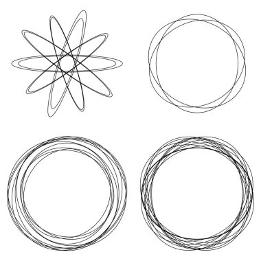 Rastgele daireler, dairesel halkalar geometrik tasarım ögesi
