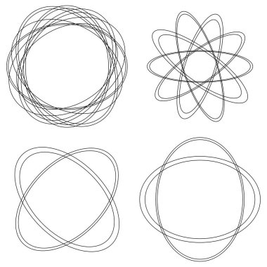Rastgele daireler, dairesel halkalar geometrik tasarım ögesi