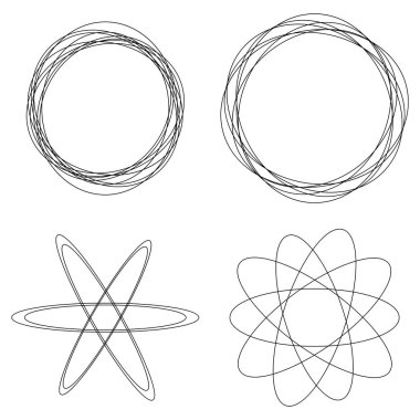 Rastgele daireler, dairesel halkalar geometrik tasarım ögesi