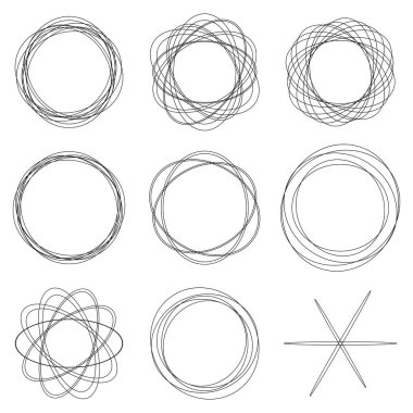 Rastgele daireler, dairesel halkalar geometrik tasarım ögesi