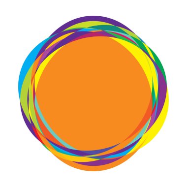 Rastgele daireler, dairesel halkalar geometrik tasarım ögesi