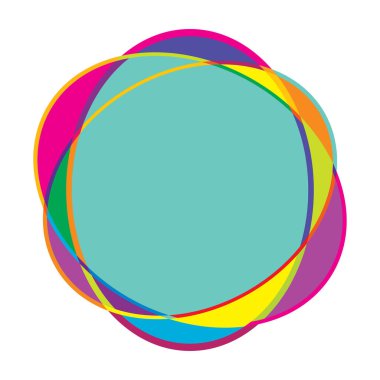 Rastgele daireler, dairesel halkalar geometrik tasarım ögesi