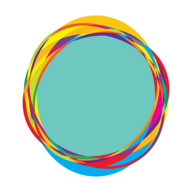 Rastgele daireler, dairesel halkalar geometrik tasarım ögesi