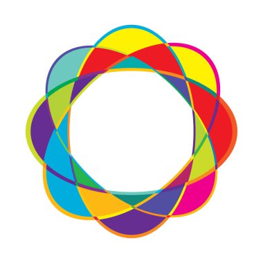Random circles, circular rings geometric design element