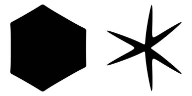 Soyut geometrik simge, sembol şekli. Stock vektör illüstrasyonu, klip- art grafikleri