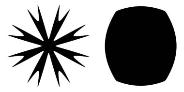 Soyut geometrik simge, sembol şekli. Stock vektör illüstrasyonu, klip- art grafikleri