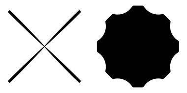 Soyut geometrik simge, sembol şekli. Stock vektör illüstrasyonu, klip- art grafikleri