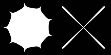 Soyut geometrik simge, sembol şekli. Stock vektör illüstrasyonu, klip- art grafikleri