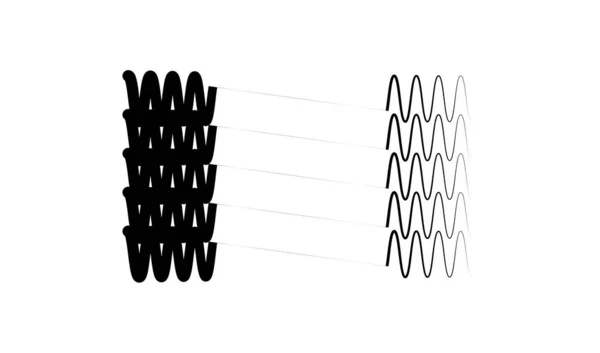 Wavy Zig Zag Criss Cross Lines Waving Stripes — Stock Vector
