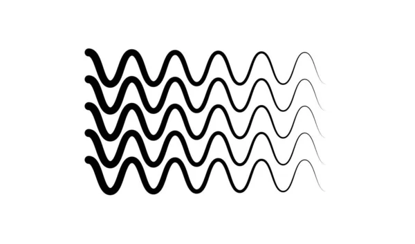 Wavy Zig Zag Criss Cross Lines Waving Stripes — Vetor de Stock