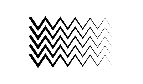 Wavy Zig Zag Criss Cross Lines Waving Stripes — Stockvektor