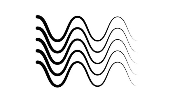 Ondulé Zig Zag Lignes Croisées Bandes Ondulantes — Image vectorielle