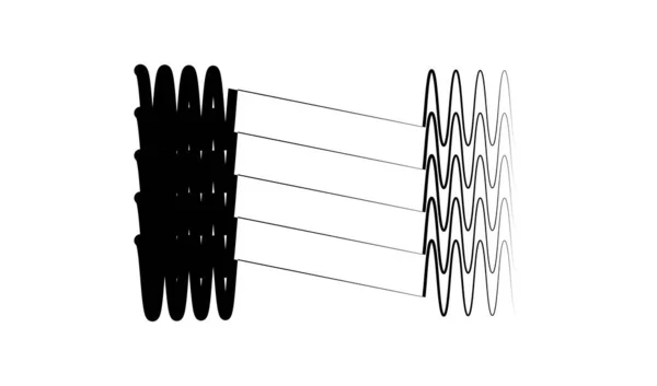 Wavy Zig Zag Criss Cross Lines Waving Stripes — vektorikuva
