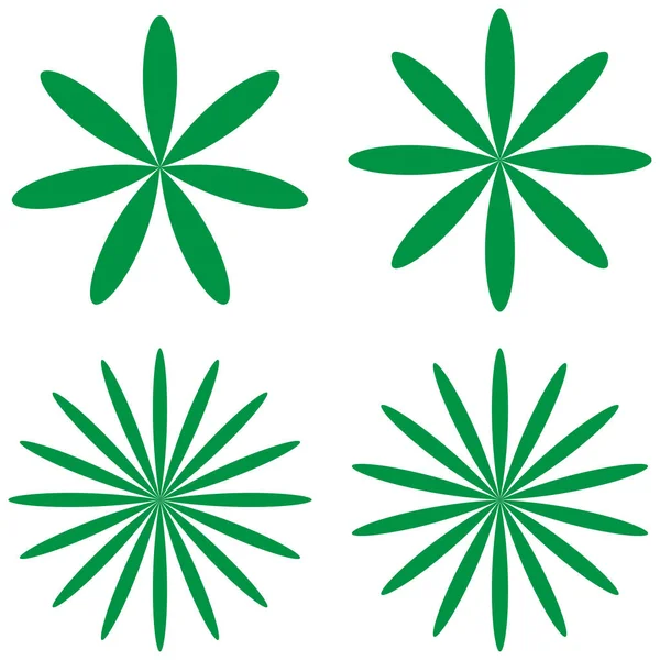 Yaprak, çiçek ve bitki silueti elementi