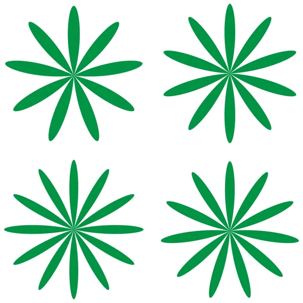 Yaprak, çiçek ve bitki silueti elementi