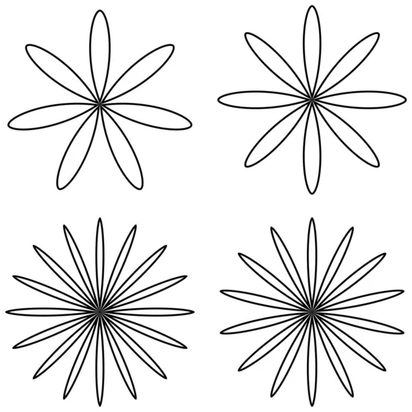 Yaprak, çiçek ve bitki silueti elementi