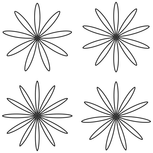 Yaprak, çiçek ve bitki silueti elementi