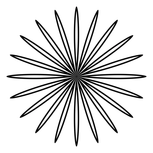 Elément Silhouette Feuille Fleur Plante — Image vectorielle