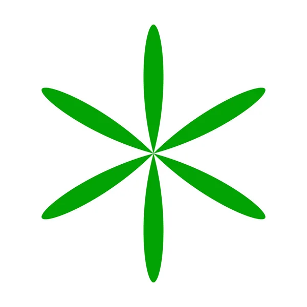 Leaf Flower Plant Silhouette Element — Διανυσματικό Αρχείο