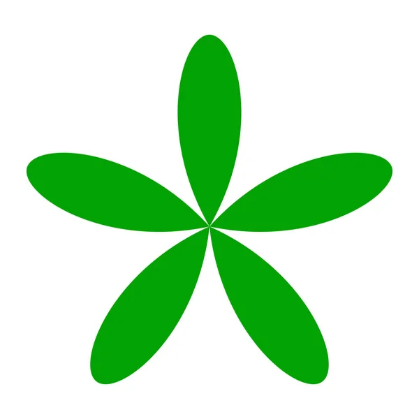 Leaf Flower Plant Silhouette Element — Vetor de Stock