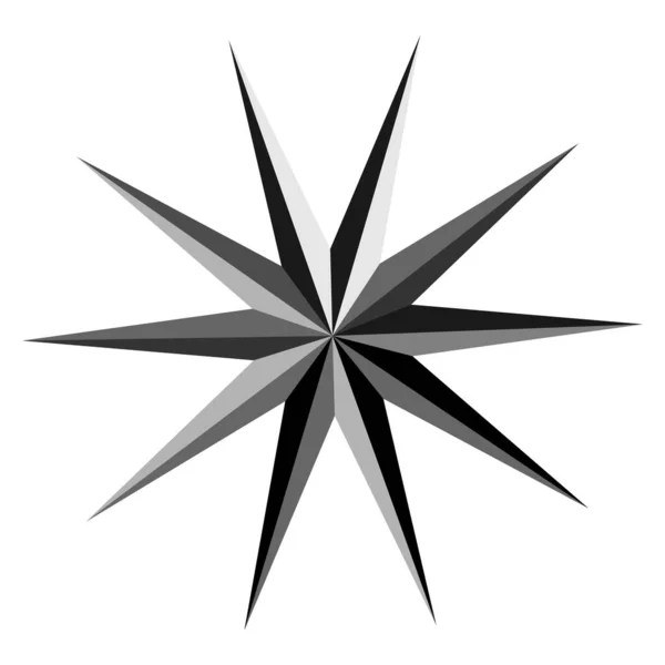 Starburst Sunburst Star Shape Vector Element — Vettoriale Stock