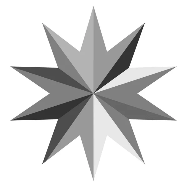 Starburst Elemento Vettoriale Forma Stella Sunburst — Vettoriale Stock