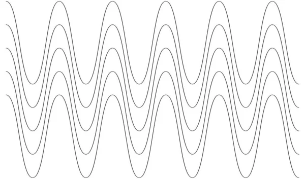 Волнистые Зигзагообразные Пересекающиеся Линии Полосы Размахивания — стоковый вектор