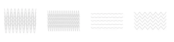 Wavy Zig Zag Criss Cross Lines Waving Stripes Stock Vector — ストックベクタ