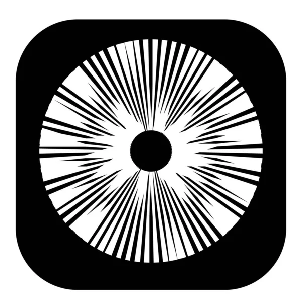 Kesik çizgileri olan geometrik daire ögesi. Geometrik radyal, yayıcı element