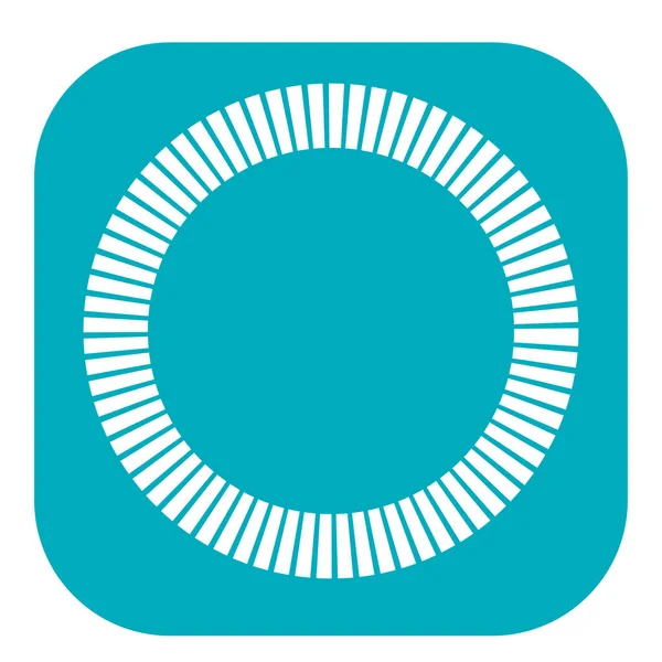 Kesik çizgileri olan geometrik daire ögesi. Geometrik radyal, yayıcı element