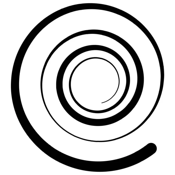 Espiral Redemoinho Elemento Forma Giro — Vetor de Stock