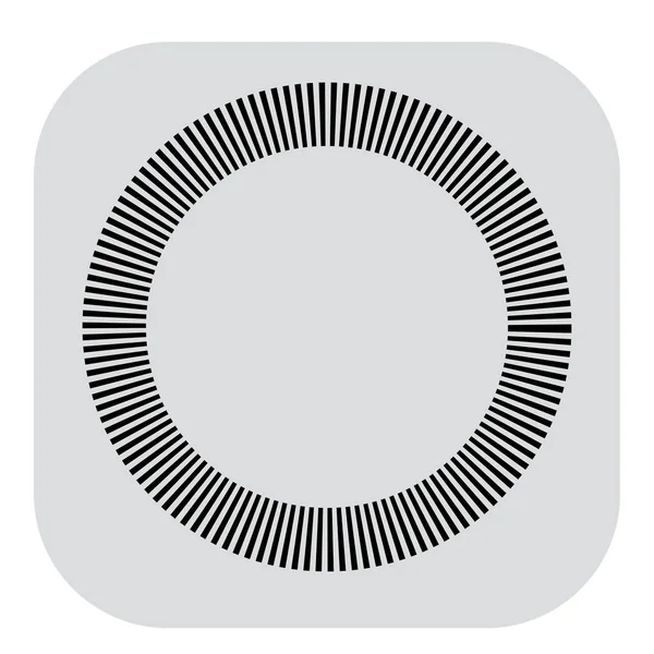 Kesik çizgileri olan geometrik daire ögesi. Geometrik radyal, yayıcı element