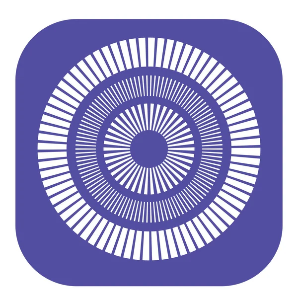 Kesik çizgileri olan geometrik daire ögesi. Geometrik radyal, yayıcı element