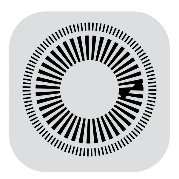 Kesik çizgileri olan geometrik daire ögesi. Geometrik radyal, yayıcı element