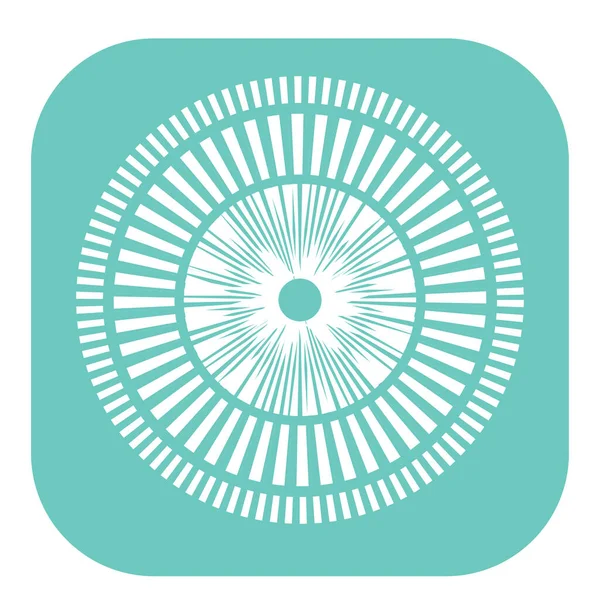 Kesik çizgileri olan geometrik daire ögesi. Geometrik radyal, yayıcı element