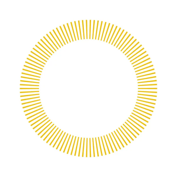 Kesik çizgileri olan geometrik daire ögesi. Geometrik radyal, yayıcı element