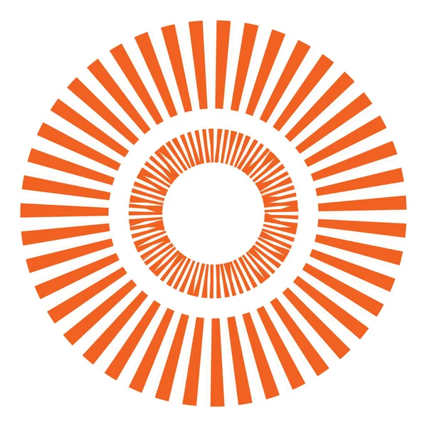 Kesik çizgileri olan geometrik daire ögesi. Geometrik radyal, yayıcı element