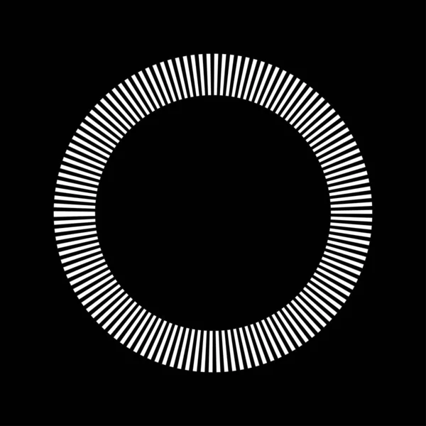 Kesik çizgileri olan geometrik daire ögesi. Geometrik radyal, yayıcı element