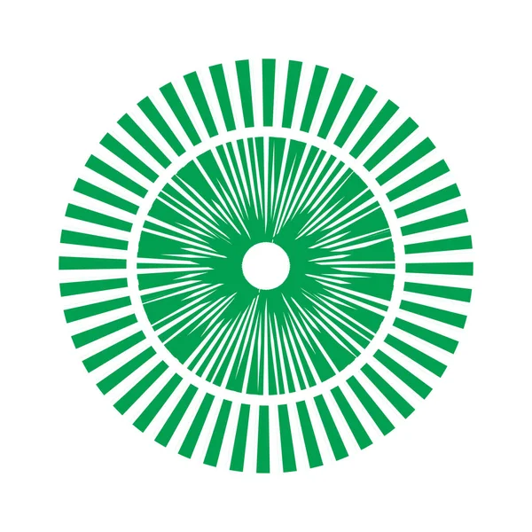 Kesik çizgileri olan geometrik daire ögesi. Geometrik radyal, yayıcı element