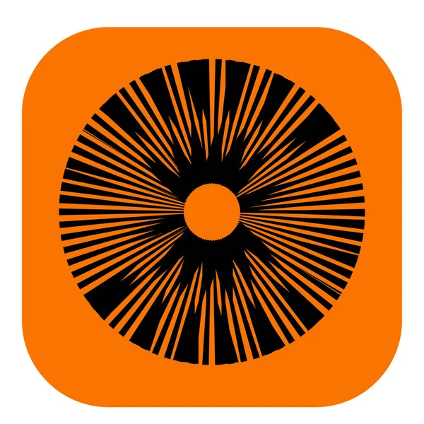 Kesik çizgileri olan geometrik daire ögesi. Geometrik radyal, yayıcı element