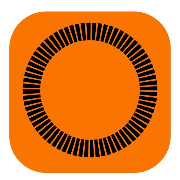Kesik çizgileri olan geometrik daire ögesi. Geometrik radyal, yayıcı element