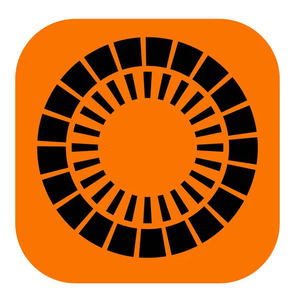 Kesik çizgileri olan geometrik daire ögesi. Geometrik radyal, yayıcı element