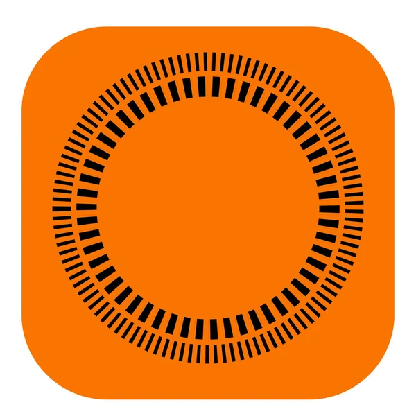 Kesik çizgileri olan geometrik daire ögesi. Geometrik radyal, yayıcı element