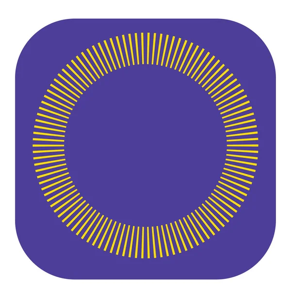 Kesik çizgileri olan geometrik daire ögesi. Geometrik radyal, yayıcı element