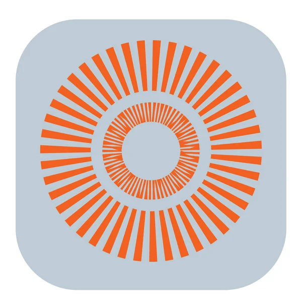 Kesik çizgileri olan geometrik daire ögesi. Geometrik radyal, yayıcı element