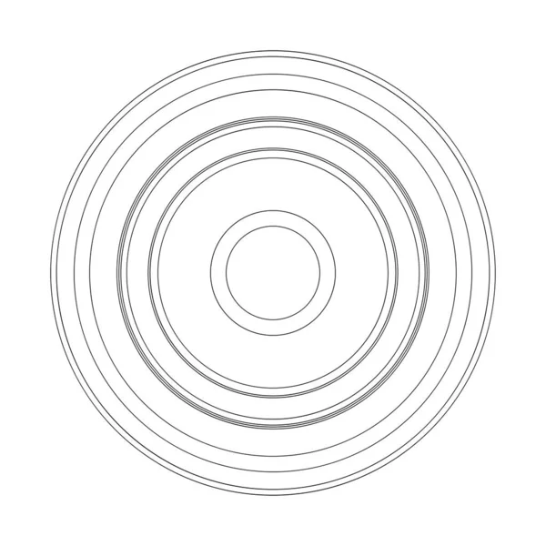 Random Circles Abstract Geometric Composition — Stok Vektör