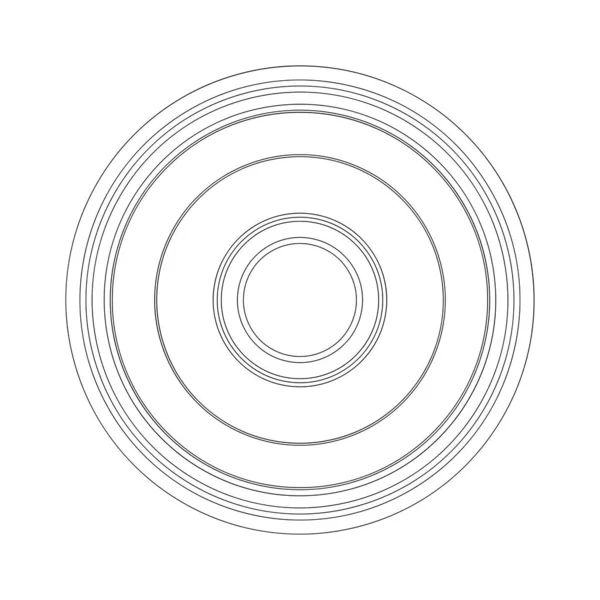 Random Circles Abstract Geometric Composition — Stockvektor