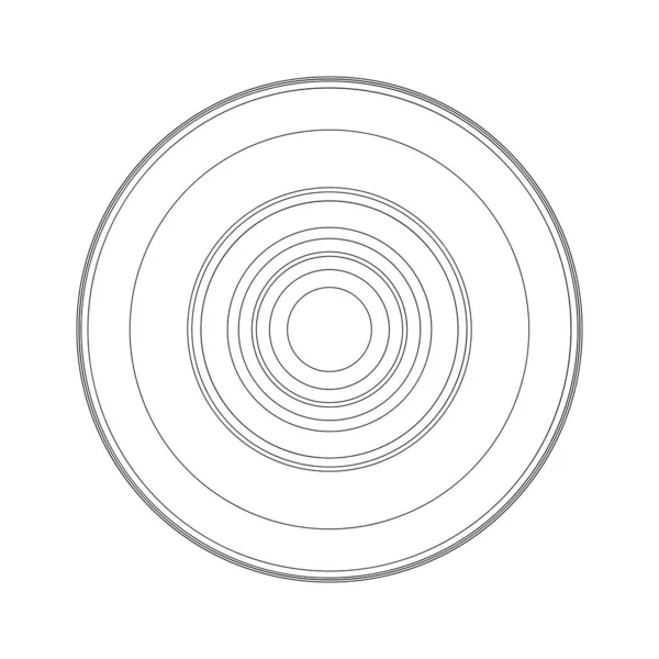 Random Circles Abstract Geometric Composition — Stockvector